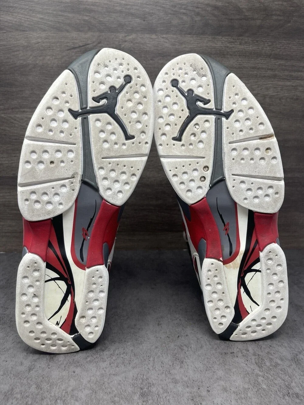 Air Jordan 8 Bugs Bunny Sneakers Mens Size 10.5 White Red Black Lot 305381-103